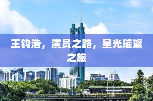 王钧浩，演员之路，星光璀璨之旅