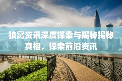 狼窝资讯深度探索与揭秘揭秘真相，探索前沿资讯