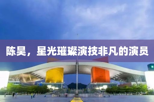 陈昊，星光璀璨演技非凡的演员