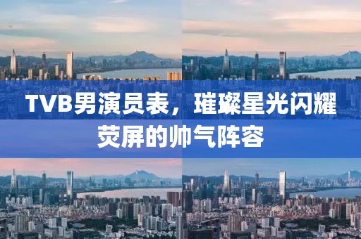 TVB男演员表，璀璨星光闪耀荧屏的帅气阵容