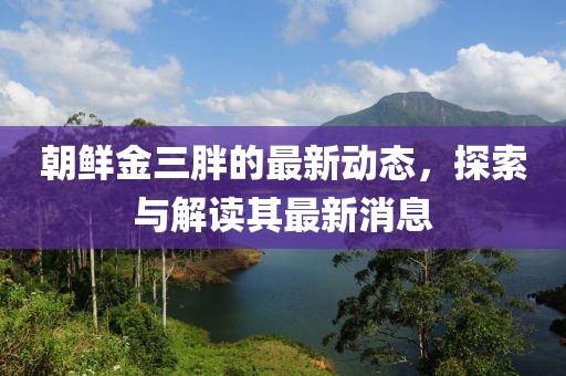 朝鲜金三胖的最新动态，探索与解读其最新消息