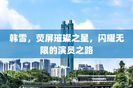 韩雪，荧屏璀璨之星，闪耀无限的演员之路