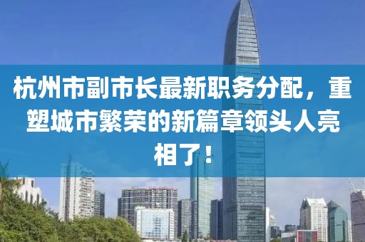 杭州市副市长最新职务分配，重塑城市繁荣的新篇章领头人亮相了！