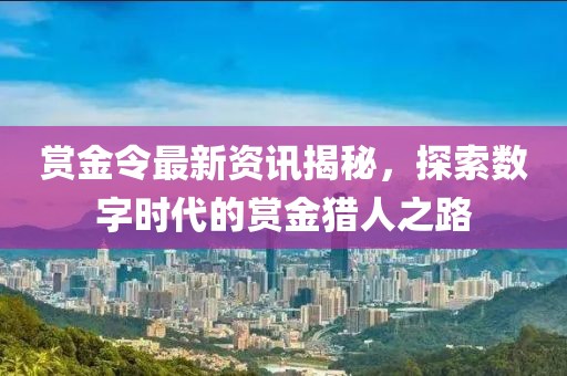 赏金令最新资讯揭秘，探索数字时代的赏金猎人之路