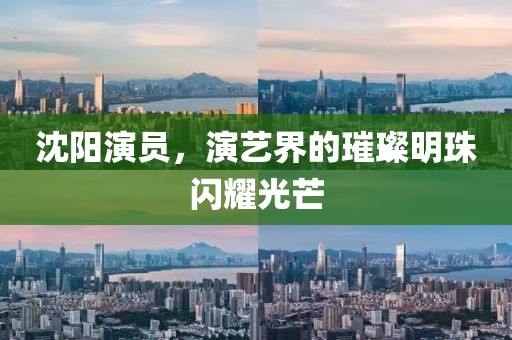 沈阳演员，演艺界的璀璨明珠闪耀光芒