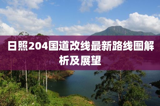 日照204国道改线最新路线图解析及展望