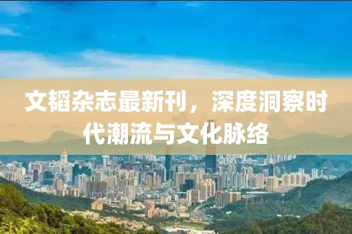 文韬杂志最新刊，深度洞察时代潮流与文化脉络