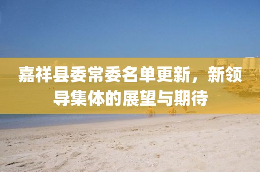 嘉祥县委常委名单更新，新领导集体的展望与期待