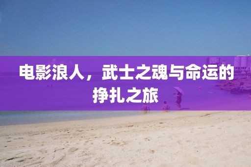 电影浪人，武士之魂与命运的挣扎之旅