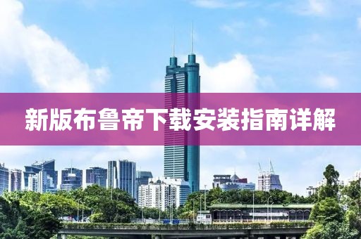 新版布鲁帝下载安装指南详解