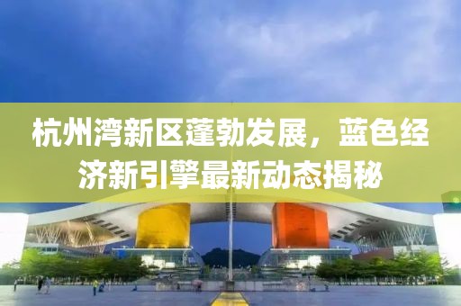 杭州湾新区蓬勃发展，蓝色经济新引擎最新动态揭秘