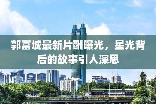 郭富城最新片酬曝光，星光背后的故事引人深思