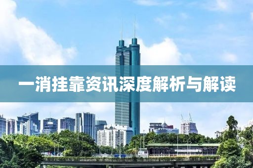 一消挂靠资讯深度解析与解读