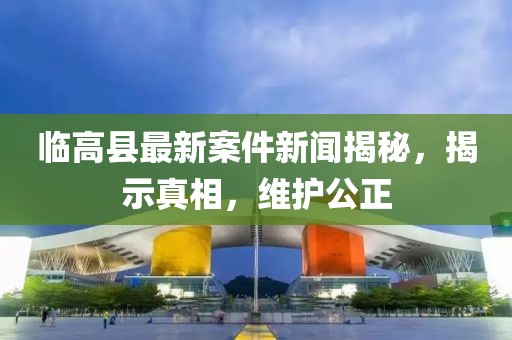 临高县最新案件新闻揭秘，揭示真相，维护公正