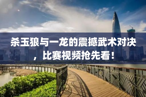 杀玉狼与一龙的震撼武术对决，比赛视频抢先看！