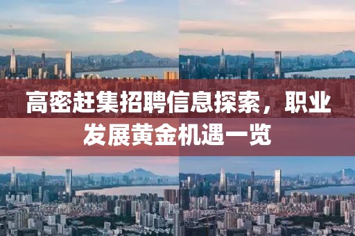 高密赶集招聘信息探索，职业发展黄金机遇一览