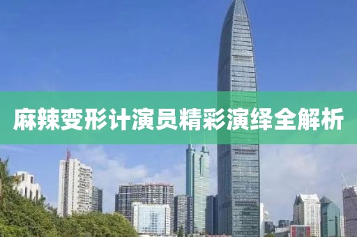 麻辣变形计演员精彩演绎全解析