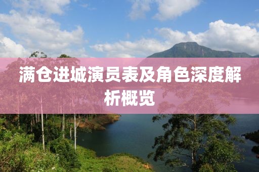 满仓进城演员表及角色深度解析概览