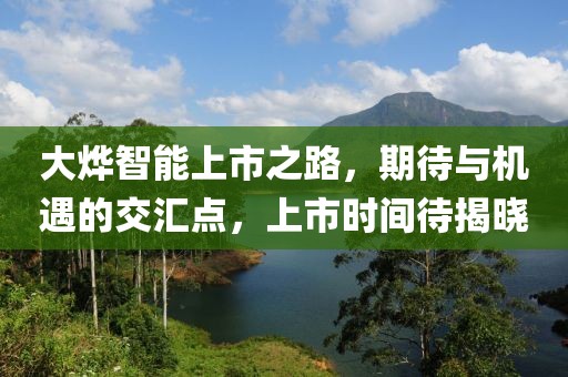 大烨智能上市之路，期待与机遇的交汇点，上市时间待揭晓