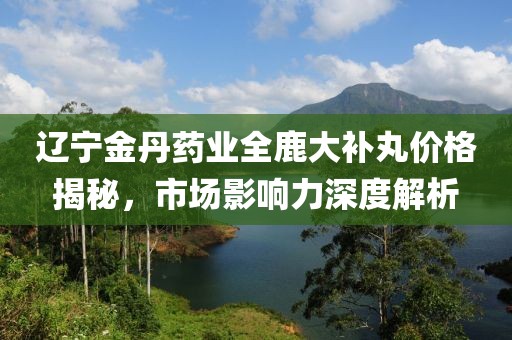 辽宁金丹药业全鹿大补丸价格揭秘，市场影响力深度解析