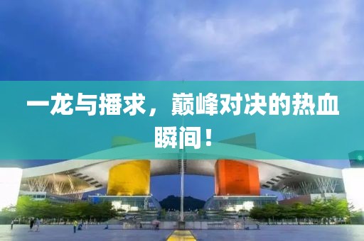 一龙与播求，巅峰对决的热血瞬间！