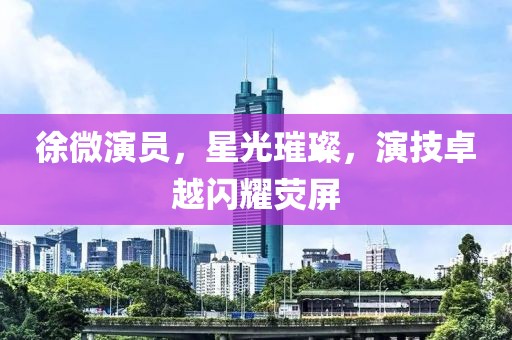 徐微演员，星光璀璨，演技卓越闪耀荧屏