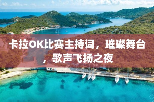 卡拉OK比赛主持词，璀璨舞台，歌声飞扬之夜