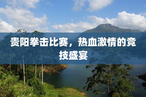 贵阳拳击比赛，热血激情的竞技盛宴