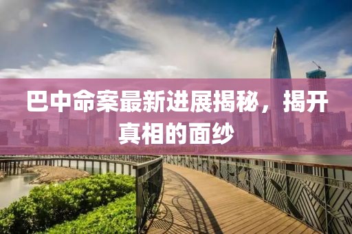 巴中命案最新进展揭秘，揭开真相的面纱