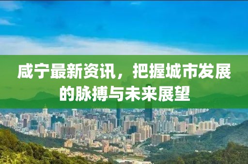 咸宁最新资讯，把握城市发展的脉搏与未来展望