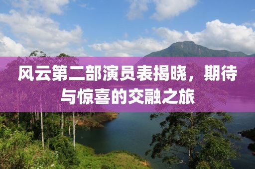 风云第二部演员表揭晓，期待与惊喜的交融之旅