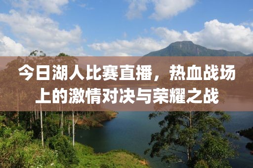 今日湖人比赛直播，热血战场上的激情对决与荣耀之战