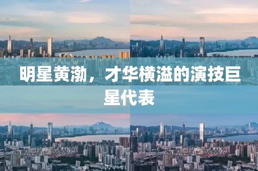 明星黄渤,才华横溢的演技巨星代表