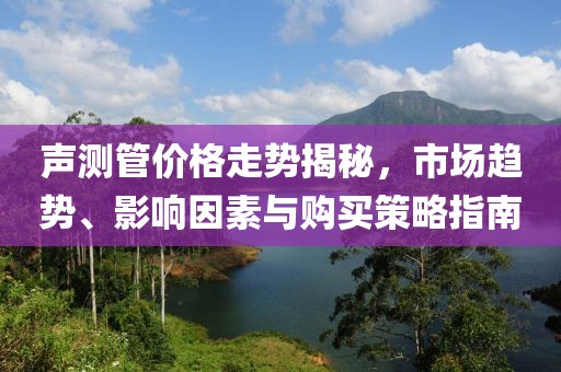 声测管价格走势揭秘,市场趋势、影响因素与购买策略指南