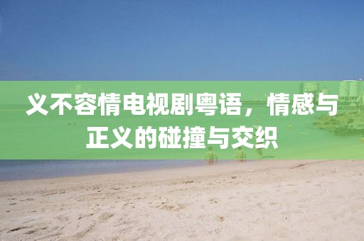 义不容情电视剧粤语,情感与正义的碰撞与交织