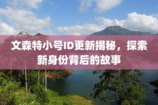 文森特小号ID更新揭秘，探索新身份背后的故事