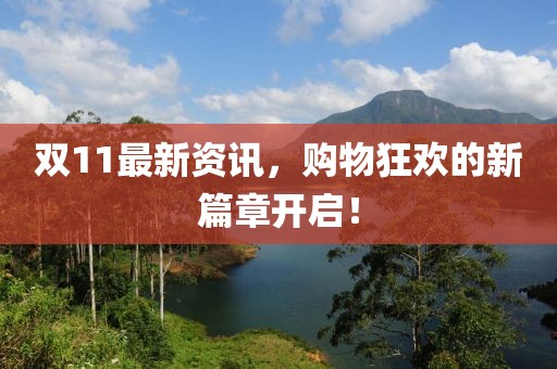双11最新资讯,购物狂欢的新篇章开启!