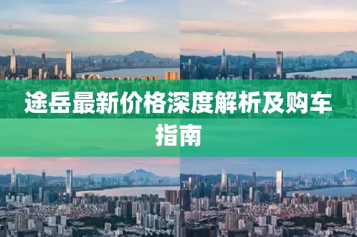 途岳最新价格深度解析及购车指南