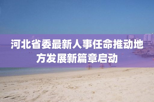 河北省委最新人事任命推动地方发展新篇章启动