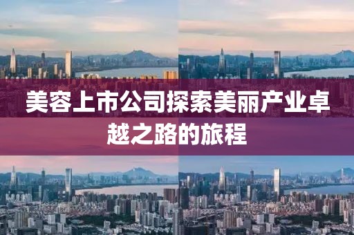 美容上市公司探索美丽产业卓越之路的旅程