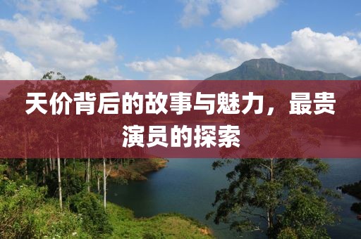 天价背后的故事与魅力，最贵演员的探索