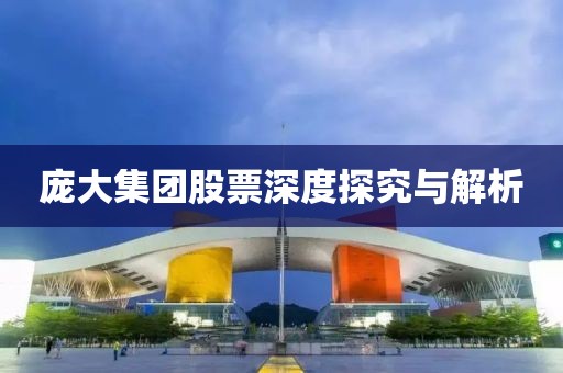 庞大集团股票深度探究与解析