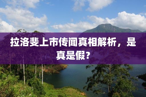 拉洛斐上市传闻真相解析，是真是假？