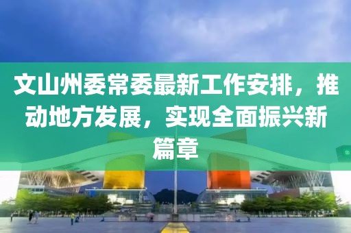 文山州委常委最新工作安排，推动地方发展，实现全面振兴新篇章