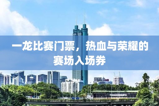 一龙比赛门票，热血与荣耀的赛场入场券