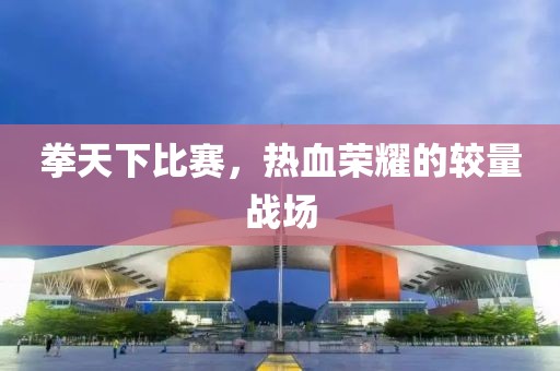 拳天下比赛，热血荣耀的较量战场
