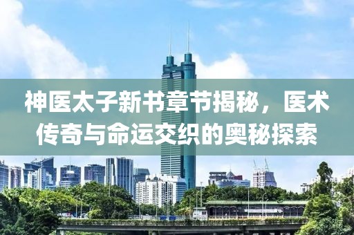 神医太子新书章节揭秘，医术传奇与命运交织的奥秘探索