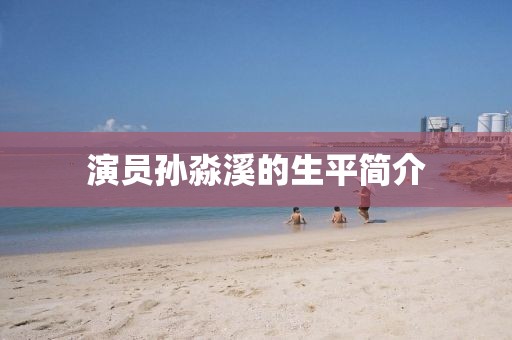 演员孙淼溪的生平简介