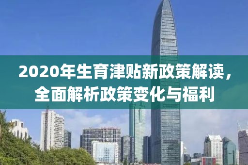 2020年生育津贴新政策解读，全面解析政策变化与福利