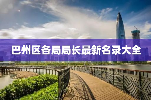 巴州区各局局长最新名录大全